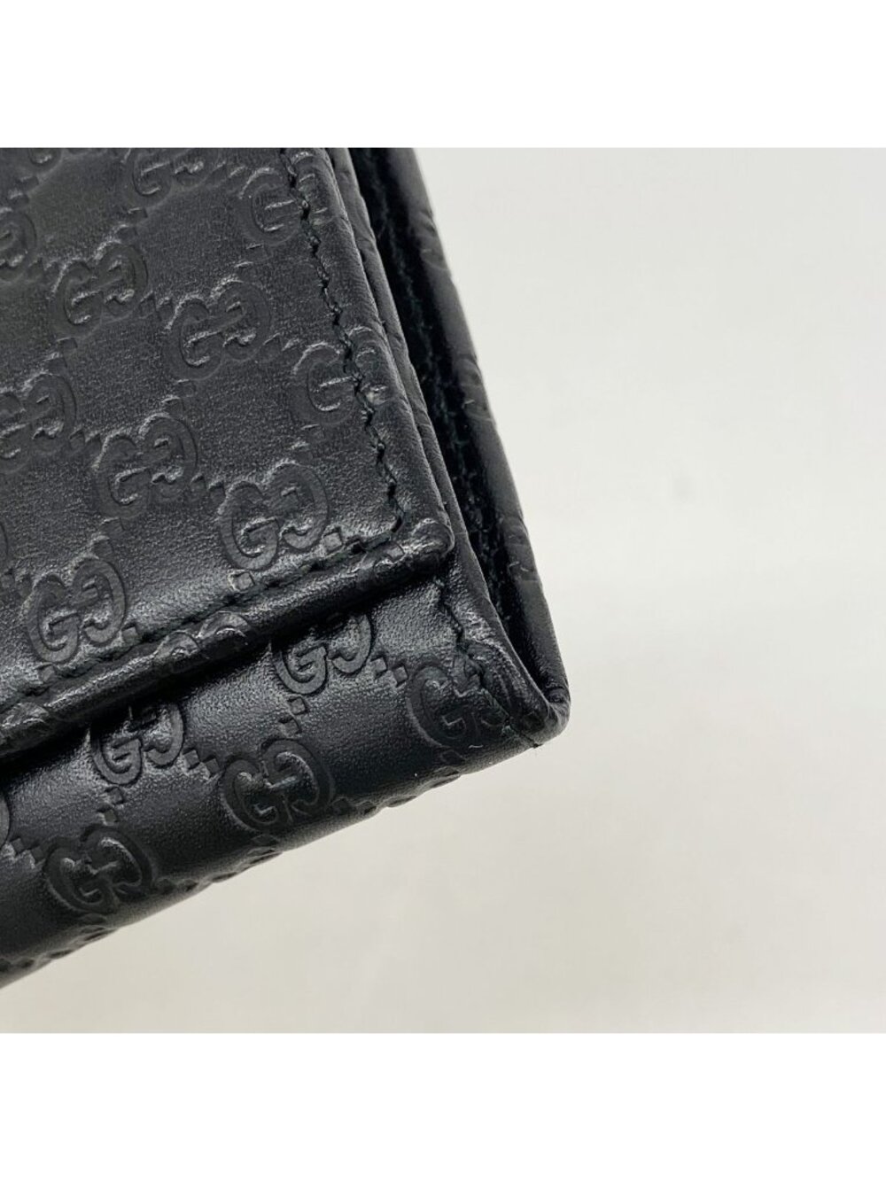 Gucci Wallet Micro Guccissima Leather Black Champagne Gold - Picture 6 of 8